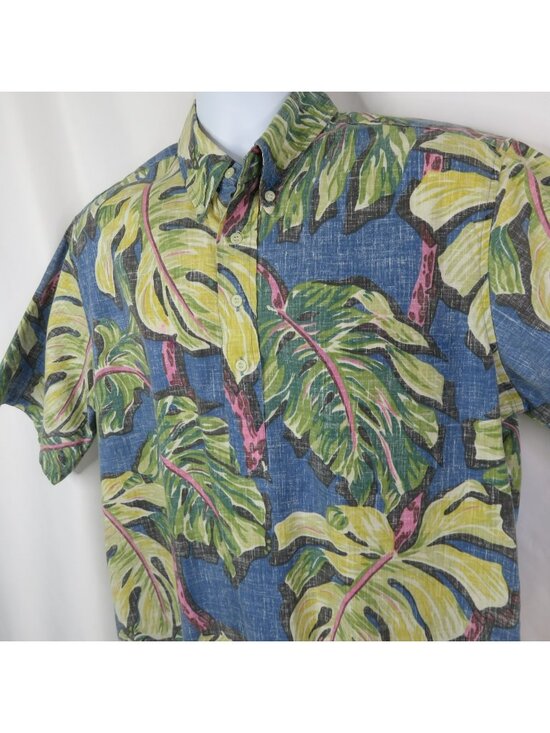 Reyn Spooner Other - Vintage Reyn Spooner Hawaiian Aloha Shirt Mens L ? Placket Reverse Print Cotton